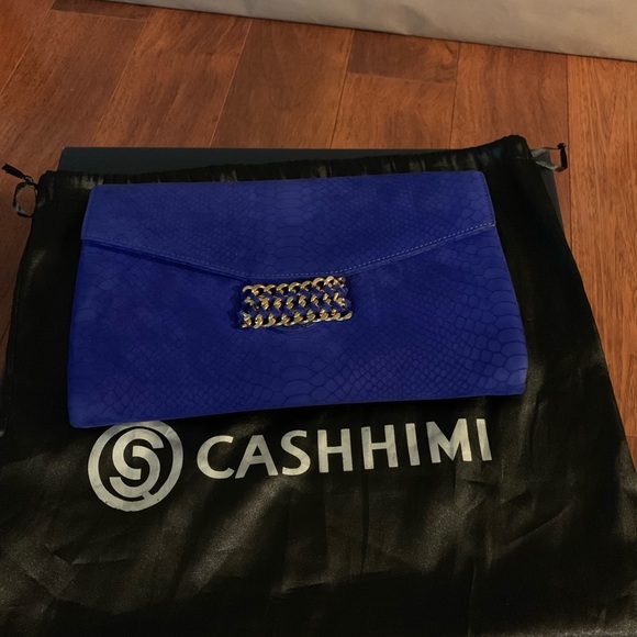 CASHHIMI BLUE PYTHON CLUTCH - Picture 2 of 8
